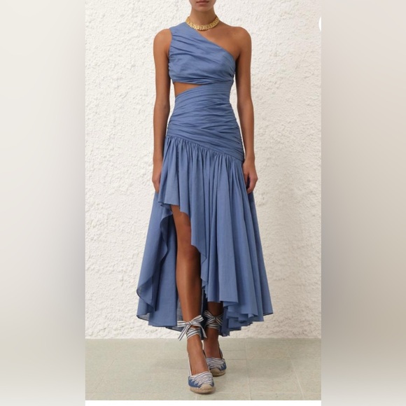 Zimmermann Blue Asymmetric Dress - Zimmerman size 2 (equivalent of a size 8) - Picture 1 of 6